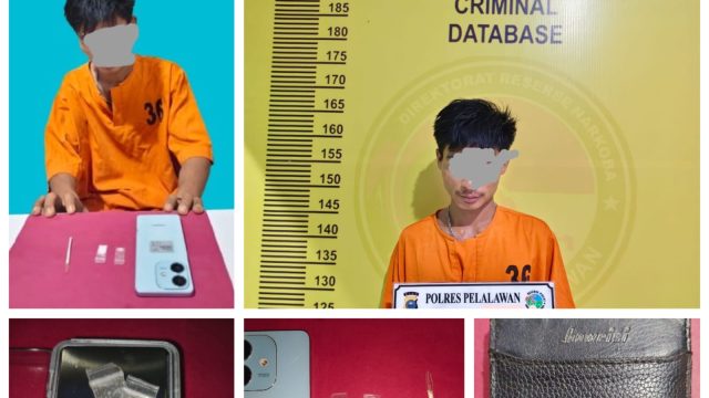 Opsnal Satresnarkoba Polres Pelalawan Amankan Pemuda Desa Segati, Dua Paket Sabu Disita dari Dompet Pelaku