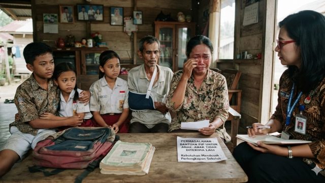 Tangis Ibu di Pelalawan Pecah, Tiga Anaknya Terancam Putus Sekolah Usai Bantuan PIP Terhenti