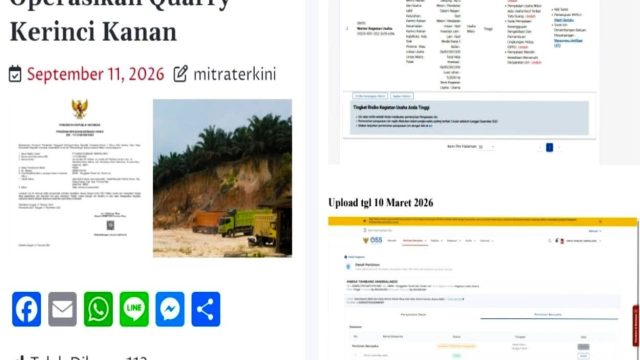 Klarifikasi PT ATM Terkait Perpanjangan Izin Aktifitas Galian Tanah Urug Di Kerinci Kanan
